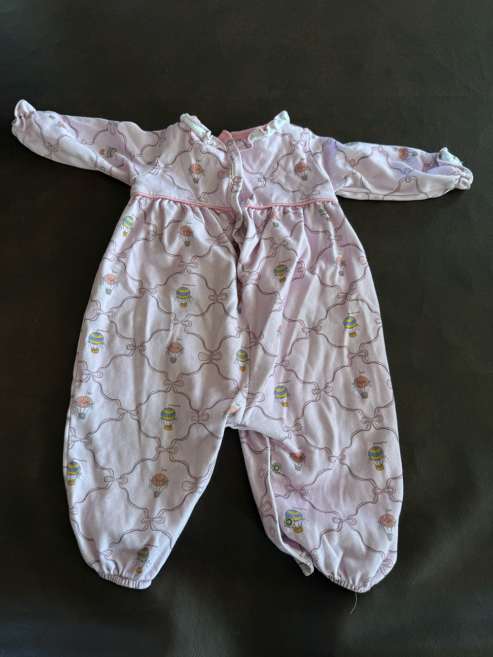 Charming Mary Pink Baby Footed Sleeper with Toy Print